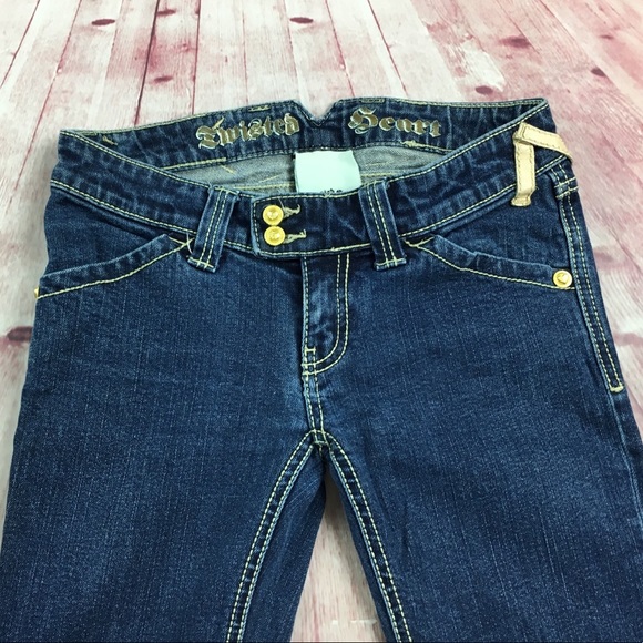 ☮️Twisted❤️Heart Bootcut Jean size 25 - Picture 3 of 8